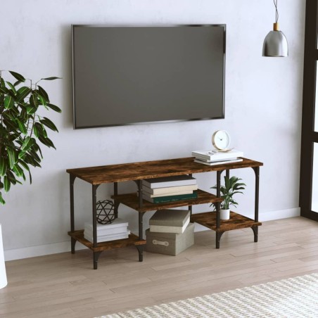 vidaXL Mueble de TV madera contrachapada roble ahumado 102x35x45,5 cm