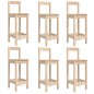 vidaXL Set de mesa y taburetes altos jardín 7 pzas madera maciza pino vidaXL Set de mesa y taburetes altos jardín 7 pzas madera maciza pino