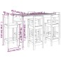 vidaXL Set de mesa y taburetes altos jardín 7 pzas madera maciza pino vidaXL Set de mesa y taburetes altos jardín 7 pzas madera maciza pino