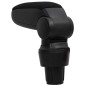 vidaXL Reposabrazos para coche ABS negro 13x33x(33-49) cm