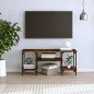 vidaXL Mueble de TV madera contrachapada roble ahumado 102x35x45,5 cm vidaXL Mueble de TV madera contrachapada roble ahumado 102x35x45,5 cm