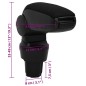vidaXL Reposabrazos para coche ABS negro 13x33x(33-49) cm
