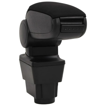 vidaXL Reposabrazos para coche ABS negro 11x35x(32-49) cm