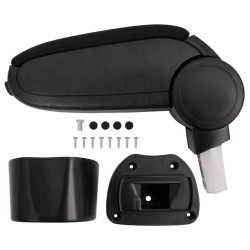 vidaXL Reposabrazos para coche ABS negro 14,5x31,5x(30-48) cm