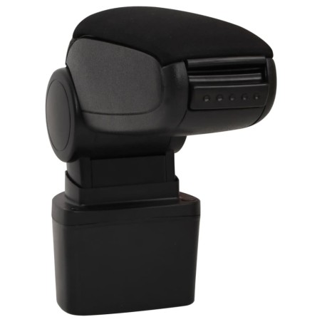 vidaXL Reposabrazos para coche ABS negro 14,5x31,5x(30-48) cm