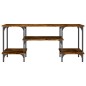 vidaXL Mueble de TV madera contrachapada roble ahumado 102x35x45,5 cm vidaXL Mueble de TV madera contrachapada roble ahumado 102x35x45,5 cm