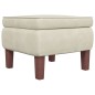 vidaXL Taburete con patas de madera terciopelo crema vidaXL Taburete con patas de madera terciopelo crema