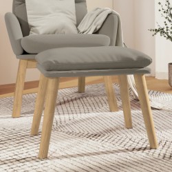 vidaXL Reposapiés de terciopelo gris claro 45x29,5x35 cm