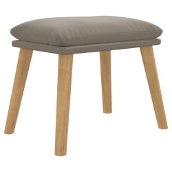 vidaXL Reposapiés de terciopelo gris claro 45x29,5x35 cm