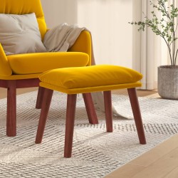 vidaXL Reposapiés de terciopelo amarillo mostaza 45x29,5x35 cm