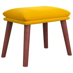 vidaXL Reposapiés de terciopelo amarillo mostaza 45x29,5x35 cm