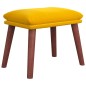 vidaXL Reposapiés de terciopelo amarillo mostaza 45x29,5x35 cm vidaXL Reposapiés de terciopelo amarillo mostaza 45x29,5x35 cm