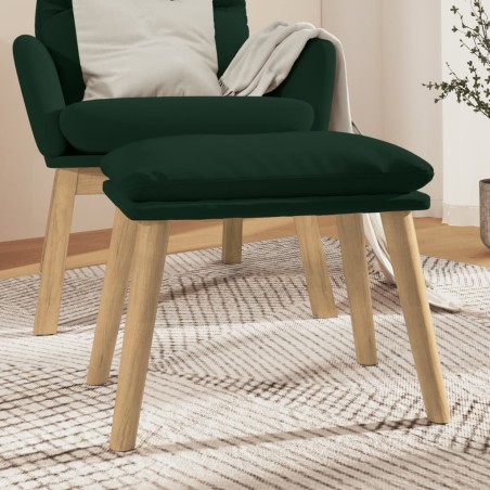 vidaXL Reposapiés de terciopelo verde oscuro 45x29,5x35 cm