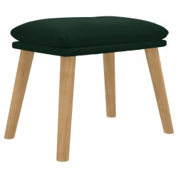 vidaXL Reposapiés de terciopelo verde oscuro 45x29,5x35 cm