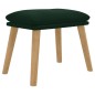 vidaXL Reposapiés de terciopelo verde oscuro 45x29,5x35 cm