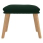 vidaXL Reposapiés de terciopelo verde oscuro 45x29,5x35 cm
