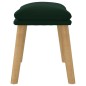 vidaXL Reposapiés de terciopelo verde oscuro 45x29,5x35 cm