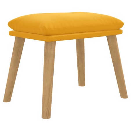 vidaXL Reposapiés de terciopelo amarillo mostaza 45x29,5x35 cm
