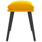 vidaXL Reposapiés de terciopelo amarillo mostaza 45x29,5x35 cm vidaXL Reposapiés de terciopelo amarillo mostaza 45x29,5x35 cm