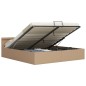 vidaXL Cama canapé hidráulica LED cuero sintético capuchino 180x200 cm vidaXL Cama canapé hidráulica LED cuero sintético capuchino 180x200 cm