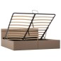 vidaXL Cama canapé hidráulica LED cuero sintético capuchino 180x200 cm vidaXL Cama canapé hidráulica LED cuero sintético capuchino 180x200 cm