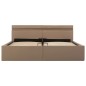 vidaXL Cama canapé hidráulica LED cuero sintético capuchino 180x200 cm vidaXL Cama canapé hidráulica LED cuero sintético capuchino 180x200 cm