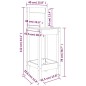 vidaXL Taburetes altos 2 uds madera maciza pino blanco 40x41,5x112 cm vidaXL Taburetes altos 2 uds madera maciza pino blanco 40x41,5x112 cm