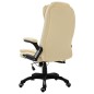 vidaXL Silla de oficina de cuero sintético color crema vidaXL Silla de oficina de cuero sintético color crema