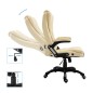 vidaXL Silla de oficina de cuero sintético color crema vidaXL Silla de oficina de cuero sintético color crema