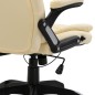 vidaXL Silla de oficina de cuero sintético color crema vidaXL Silla de oficina de cuero sintético color crema