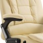 vidaXL Silla de oficina de cuero sintético color crema vidaXL Silla de oficina de cuero sintético color crema