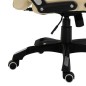 vidaXL Silla de oficina de cuero sintético color crema vidaXL Silla de oficina de cuero sintético color crema