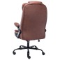 vidaXL Silla de oficina de masaje piel de ante sintética marrón claro vidaXL Silla de oficina de masaje piel de ante sintética marrón claro