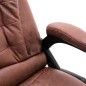 vidaXL Silla de oficina de masaje piel de ante sintética marrón claro vidaXL Silla de oficina de masaje piel de ante sintética marrón claro