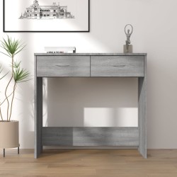 vidaXL Escritorio de madera contrachapada gris Sonoma 80x40x75 cm