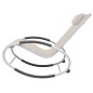 vidaXL Silla mecedora de jardín de textilene color crema