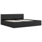 vidaXL Cama canapé hidráulica con LED tela gris oscuro 180x200 cm vidaXL Cama canapé hidráulica con LED tela gris oscuro 180x200 cm