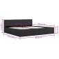 vidaXL Cama canapé hidráulica con LED tela gris oscuro 180x200 cm vidaXL Cama canapé hidráulica con LED tela gris oscuro 180x200 cm