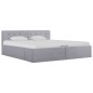 vidaXL Cama canapé hidráulica almacenaje LED tela gris claro 160x200cm vidaXL Cama canapé hidráulica almacenaje LED tela gris claro 160x200cm