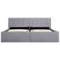 vidaXL Cama canapé hidráulica almacenaje LED tela gris claro 160x200cm vidaXL Cama canapé hidráulica almacenaje LED tela gris claro 160x200cm