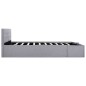 vidaXL Cama canapé hidráulica almacenaje LED tela gris claro 160x200cm vidaXL Cama canapé hidráulica almacenaje LED tela gris claro 160x200cm