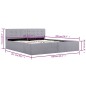 vidaXL Cama canapé hidráulica almacenaje LED tela gris claro 160x200cm vidaXL Cama canapé hidráulica almacenaje LED tela gris claro 160x200cm