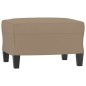 vidaXL Sillón con taburete cuero sintético color capuchino 60 cm vidaXL Sillón con taburete cuero sintético color capuchino 60 cm