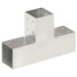 vidaXL Conector de postes en forma de T metal galvanizado 81x81 mm vidaXL Conector de postes en forma de T metal galvanizado 81x81 mm