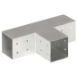 vidaXL Conector de postes en forma de T metal galvanizado 81x81 mm vidaXL Conector de postes en forma de T metal galvanizado 81x81 mm