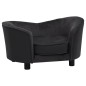 vidaXL Sofá para perros felpa y cuero sintético negro 69x49x40 cm vidaXL Sofá para perros felpa y cuero sintético negro 69x49x40 cm