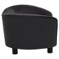 vidaXL Sofá para perros felpa y cuero sintético negro 69x49x40 cm vidaXL Sofá para perros felpa y cuero sintético negro 69x49x40 cm