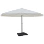 vidaXL Sombrilla de aluminio con base portátil blanco vidaXL Sombrilla de aluminio con base portátil blanco