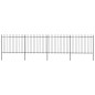 vidaXL Valla de jardín con puntas de lanza acero negro 6,8x1,5 m vidaXL Valla de jardín con puntas de lanza acero negro 6,8x1,5 m