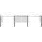 vidaXL Valla de jardín con puntas de lanza acero negro 5,1x1 m vidaXL Valla de jardín con puntas de lanza acero negro 5,1x1 m